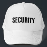 Gorra De Camionero Mujeres hombres Personalizado blanco negro Segurid<br><div class="desc">Añada el texto del logotipo de la Compañía de Imagen Aquí Modern Elegant Template's Women's Unisex Security Member Black White Baseball Cap / Trucker Hat.</div>