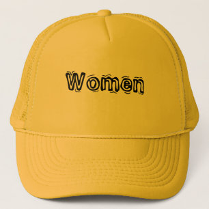 Gorra De Camionero Mujeres Mensajes de texto de color amarillo y amar