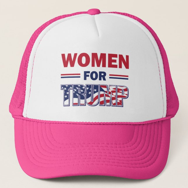 Gorra De Camionero Mujeres por Trump (Anverso)