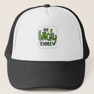 Gorra De Camionero Mujeres Shamrock, profesora afortunada St Patrick