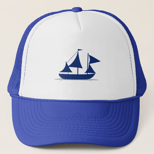 Gorra De Camionero Multi-Sail Sailboat Marine Nautical (Anverso)
