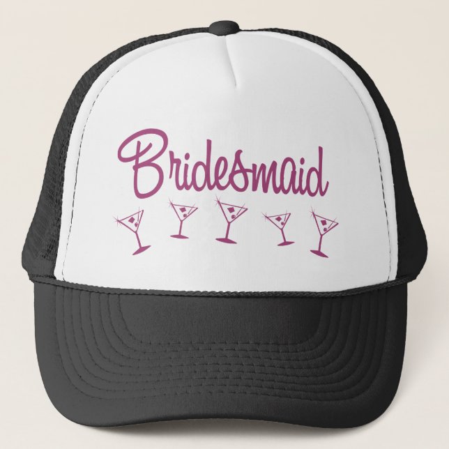 Gorra De Camionero MultiMartini-Dama de honor-Rosado (Anverso)
