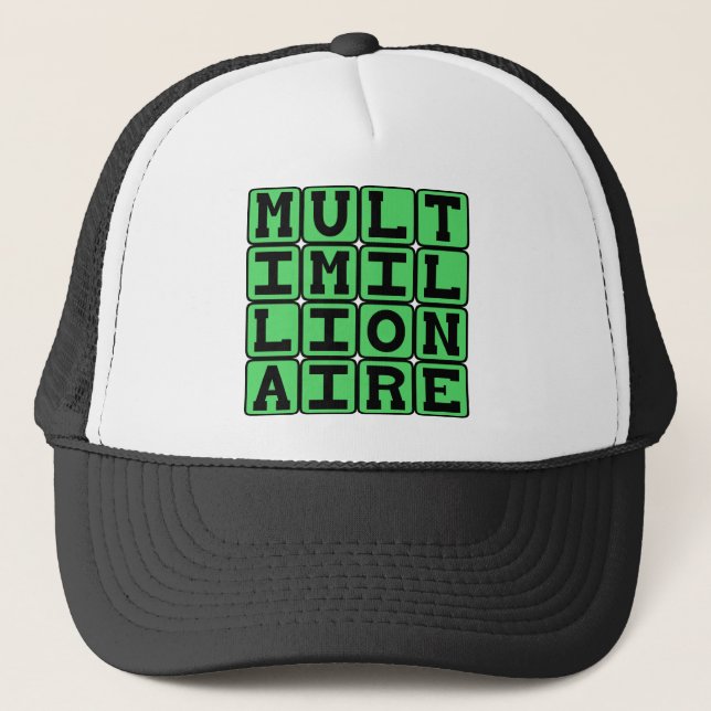 Gorra De Camionero Multimillonario, comparte la riqueza (Anverso)