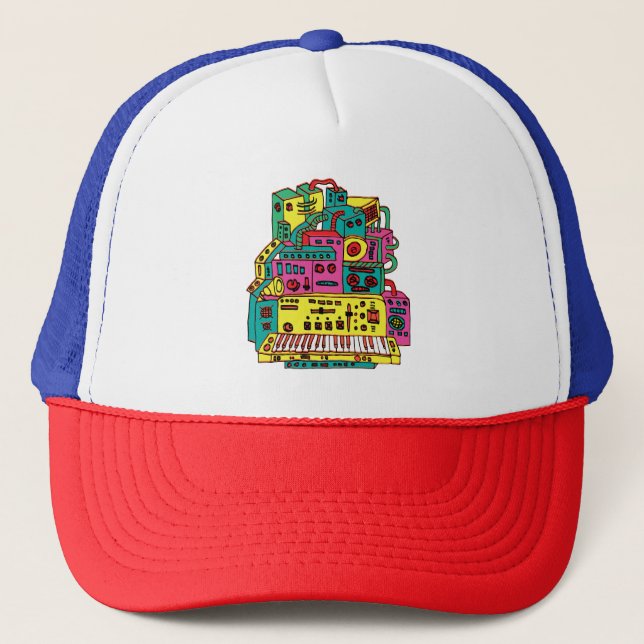 Gorra De Camionero Multitud analógica (Anverso)