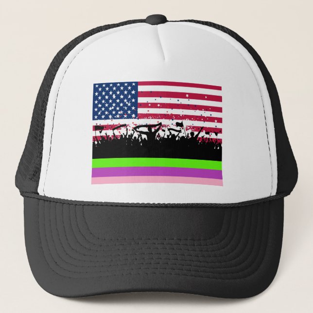 Gorra De Camionero multitud fiesta en los estados unidos (Anverso)