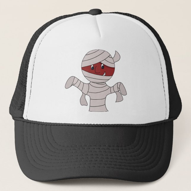 Gorra De Camionero Mummy lindo en disfraz de Halloween (Anverso)
