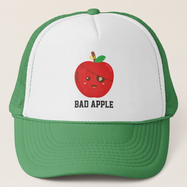Gorra De Camionero Mún Apple lindo con el ojo remienda (Anverso)