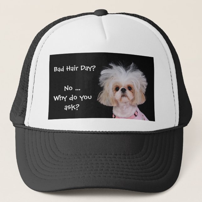 Gorra De Camionero ¿Mún día del pelo? (Anverso)