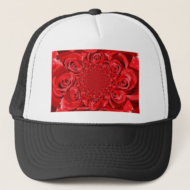 Gorra De Camionero Mundo Rosa: Fantasía floral (Anverso)