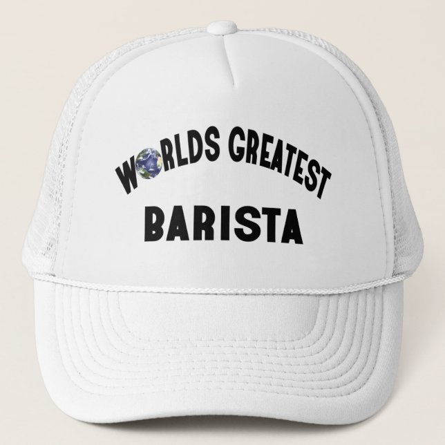 Gorra De Camionero Mundos el Barista más grande (Anverso)