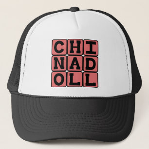 Gorra De Camionero Muñeca de China, Porcelana Vidriada