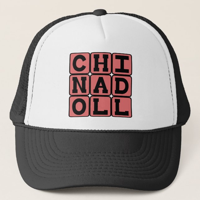 Gorra De Camionero Muñeca de China, Porcelana Vidriada (Anverso)