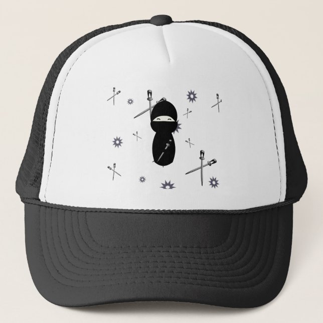 Gorra De Camionero Muñeca de Kokeshi Ninja (Anverso)