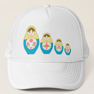 Gorra De Camionero Muñecas rusas de la jerarquización de Matryoshka