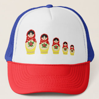 Gorra De Camionero Muñecas rusas rojas de la jerarquización del