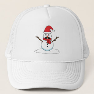 Gorra De Camionero Muñeco de nieve divertido con bigote y zanahoria