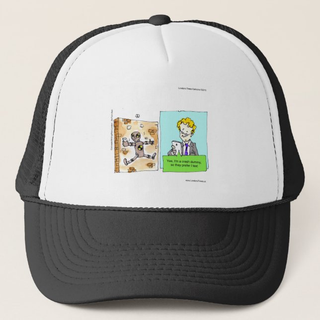 Gorra De Camionero Muñeco de Texto de Choque Divertido (Anverso)