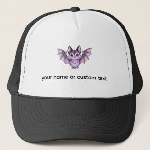 Gorra De Camionero Murciélago Morado Lindo Ilustración de Lápiz de Co