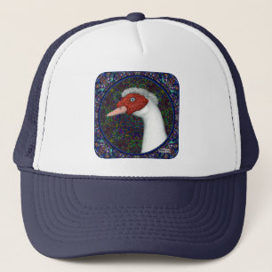 Gorra De Camionero Muscovy Duck Head White
