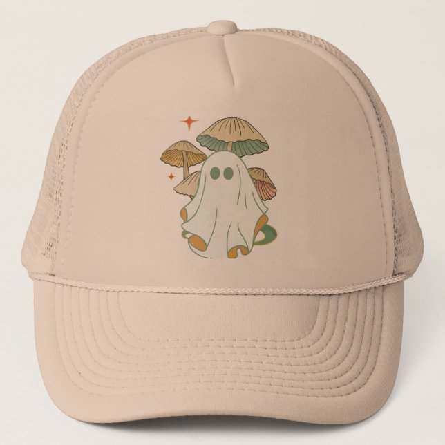 Gorra De Camionero Mushroom Ghost Vintage (Anverso)