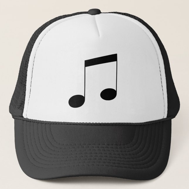 Gorra De Camionero Music One Black Beam Note, (Anverso)