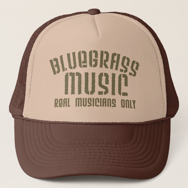 Gorra De Camionero Música Bluegrass Músicos de verdad sólo textos de  (Anverso)