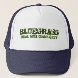 Gorra De Camionero Música Bluegrass Músicos reales sólo texto duro