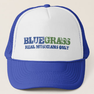 Gorra De Camionero Música Bluegrass Músicos reales sólo texto duro