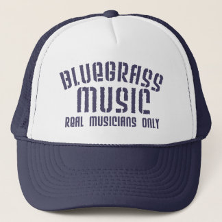 Gorra De Camionero Música Bluegrass Real Sólo Texto Antiguo
