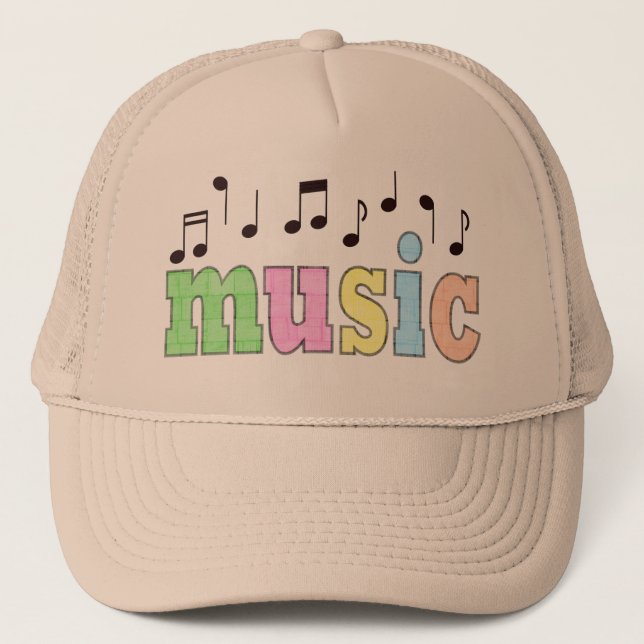 Gorra De Camionero Música con las notas (Anverso)