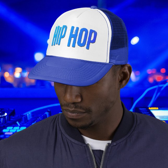 Gorra De Camionero Música de baile de hip hop neón azul (Subido por el creador)