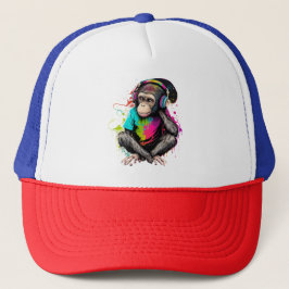 Gorra De Camionero Música de escucha de monos, música obsesionada con