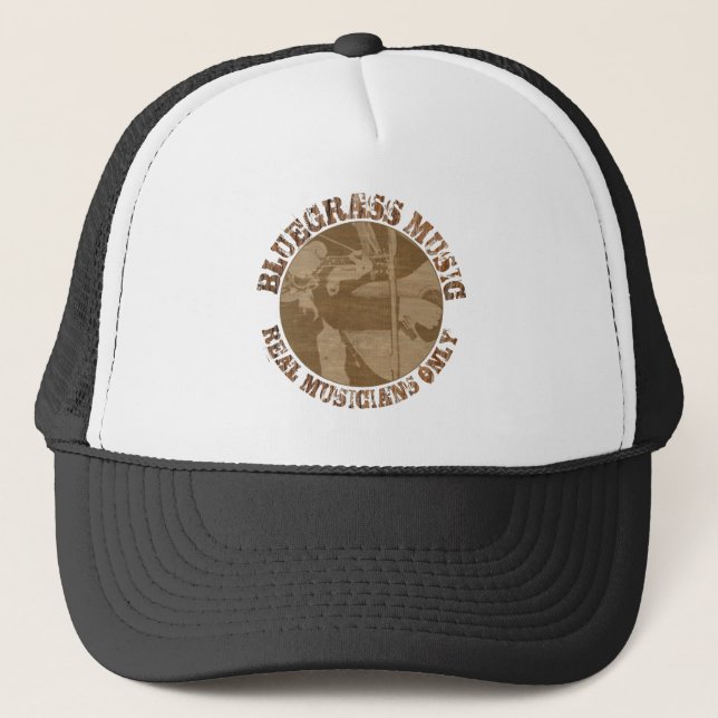 Gorra De Camionero Músicos de verdad de música azul solamente jugador (Anverso)