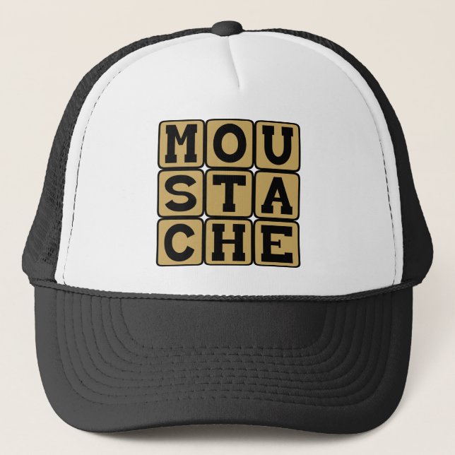 Gorra De Camionero Mustache, Cabello facial (Anverso)