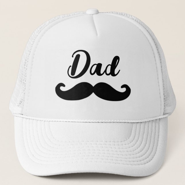 Gorra De Camionero Mustache negro del manillar (Anverso)