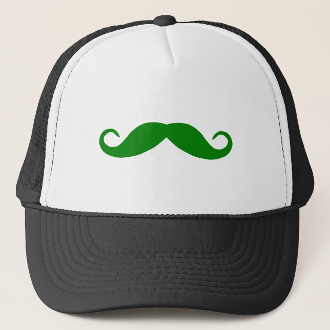 Gorra De Camionero Mustache verde (Anverso)