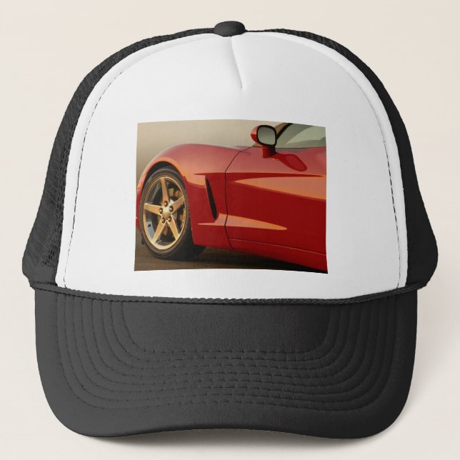 Gorra De Camionero My Red Corvette (Anverso)