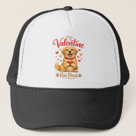Gorra De Camionero My Valentine Has Paws Dog Lover Cap