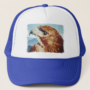 Gorra De Camionero Mya - casquillo del halcón de la Rojo-cola