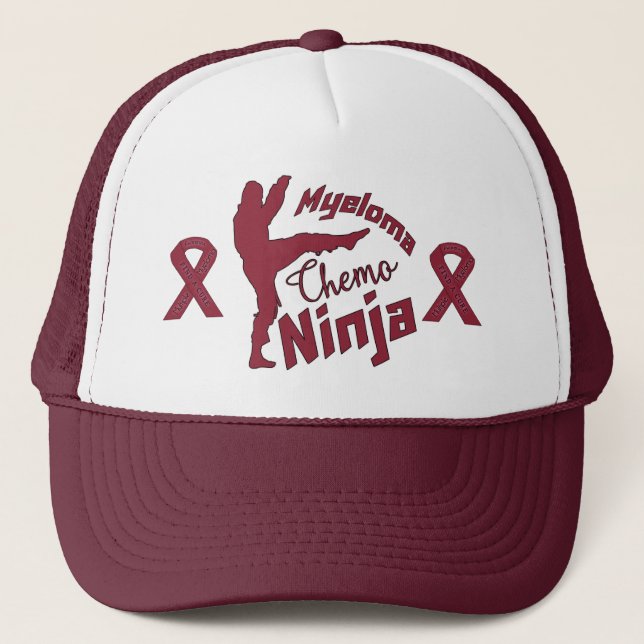 Gorra De Camionero Myeloma Chemo Ninja (Anverso)