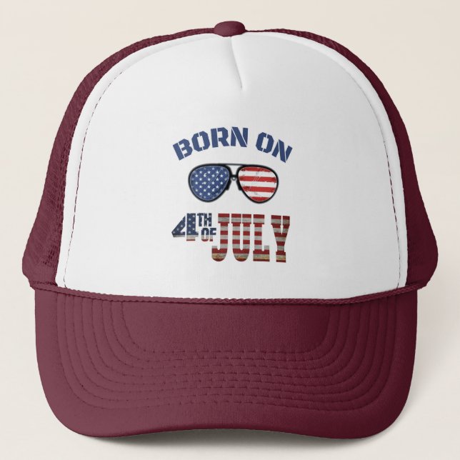 GORRA DE CAMIONERO NACIDO EL 4 DE JULIO (Anverso)