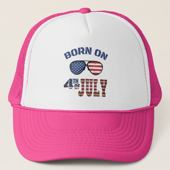 GORRA DE CAMIONERO NACIDO EL 4 DE JULIO (Anverso)