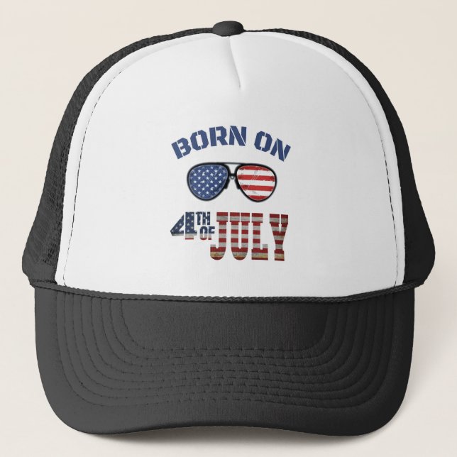 GORRA DE CAMIONERO NACIDO EL 4 DE JULIO (Anverso)
