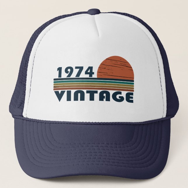 Gorra De Camionero Nacido en 1974, añejo 49 años (Anverso)