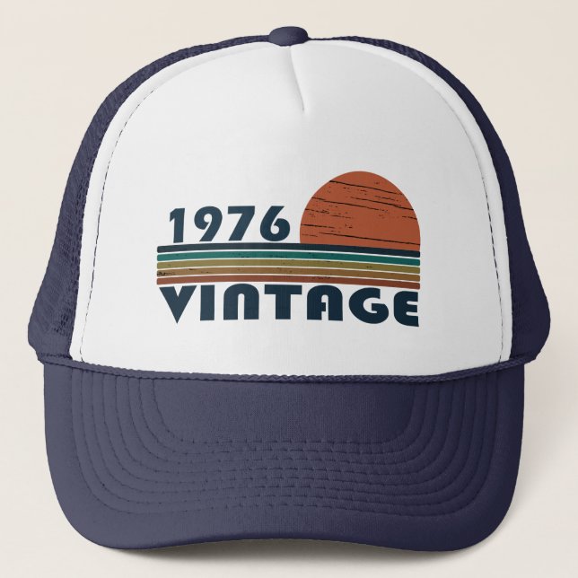 Gorra De Camionero Nacido en 1976, en un antiguo cumpleaños (Anverso)