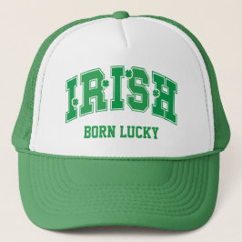 Gorra De Camionero Nacido irlandés afortunado