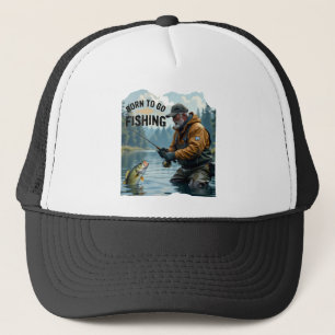 Gorra De Camionero Nacido moderno para ir a pescar