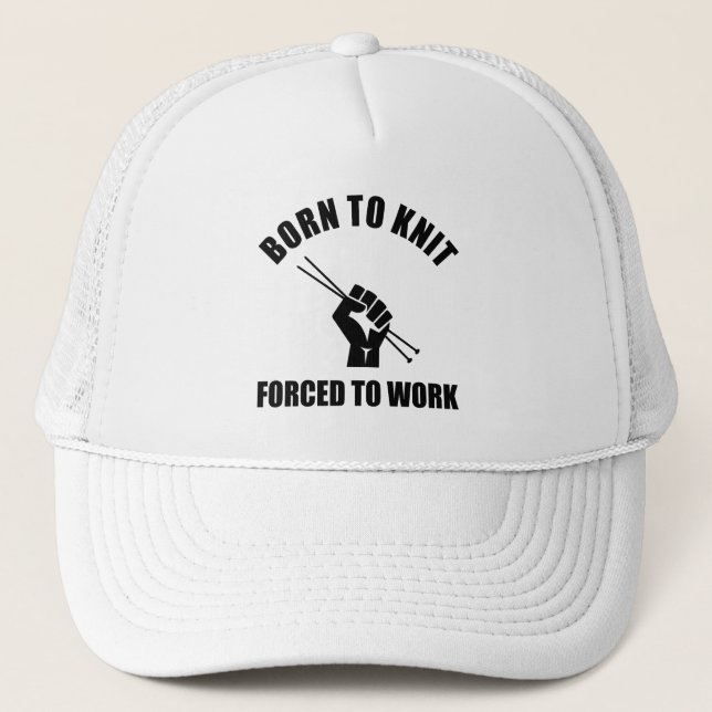 Gorra De Camionero Nacido Para Azar Forzado A Trabajar (Anverso)