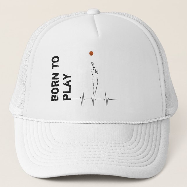 Gorra De Camionero Nacido para jugar baloncesto (Anverso)