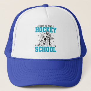 Gorra De Camionero Nacido Para Jugar Hockey Regalo De Cumpleaños Colo